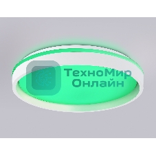 Светодиодный светильник RGB Ambrella light FZ607 WH/GD белый/золото IP20 66W 3000K-6500K+RGB D490*85 (ПДУ ИК)
