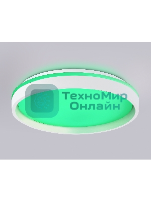 Светодиодный светильник RGB Ambrella light FZ607 WH/GD белый/золото IP20 66W 3000K-6500K+RGB D490*85 (ПДУ ИК)