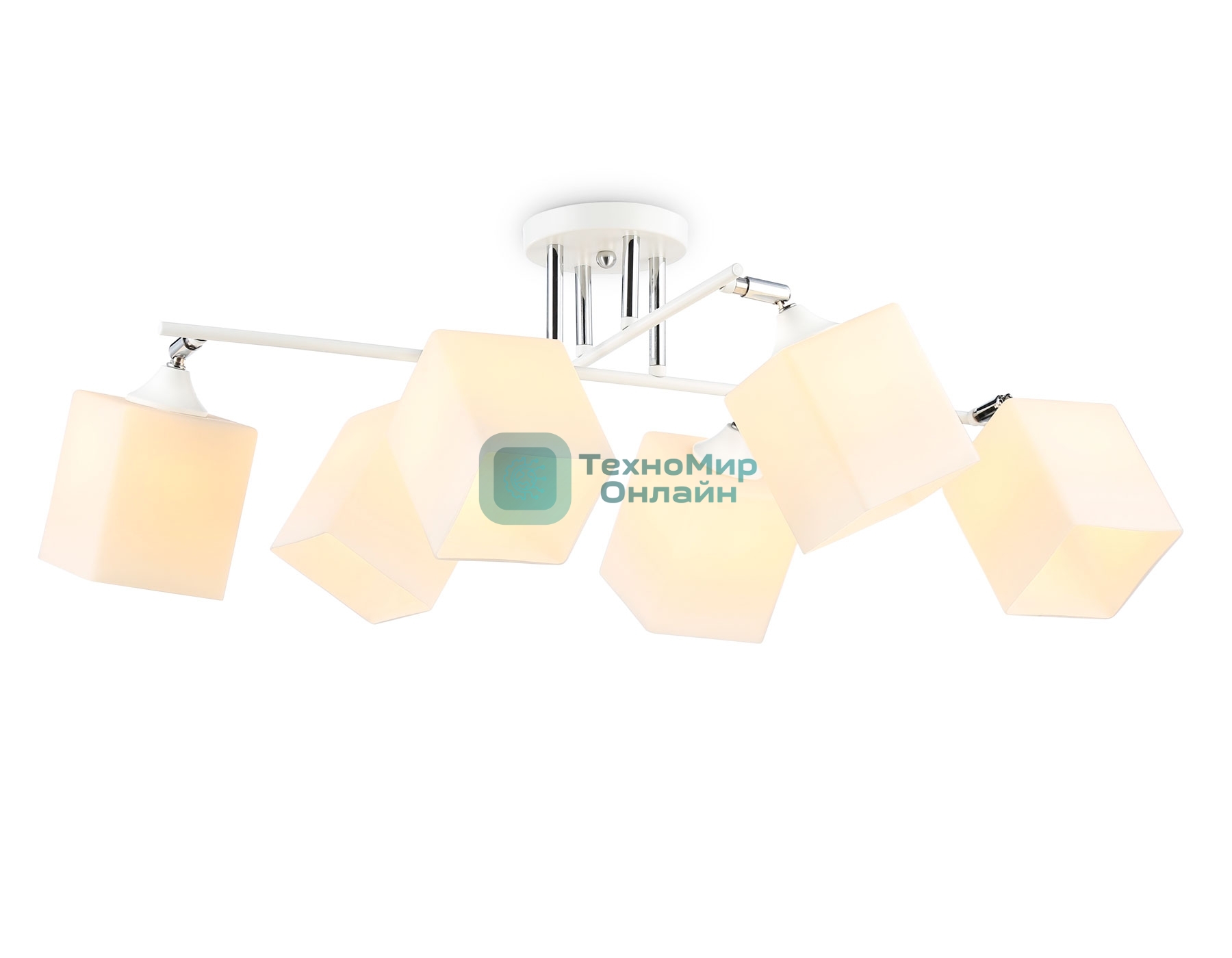 Светильник Ambrella light TR303088/6 WH/CH/FR белый/хром/белый матовый E27/6 max 40W 840*620*260