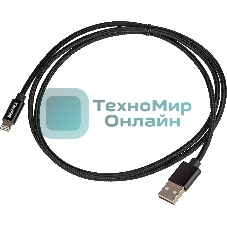 Кабель USB (m)-Lightning (m) 1м черный
