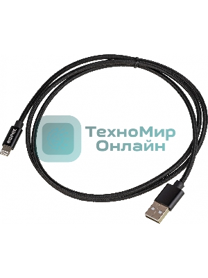 Кабель USB (m)-Lightning (m) 1м черный