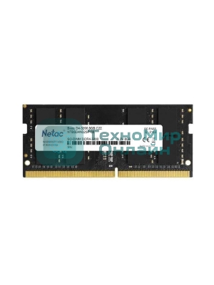 Оперативная память NETAC Basic, DDR4, 8GB (1x8GB), 3200MHz, CL22, SO-DIMM