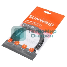 Кабель SunWind USB (m)-micro USB (m) 1м черный