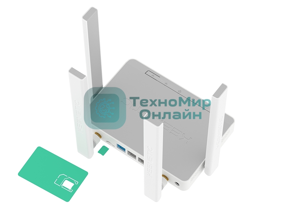 Интернет-центр Keenetic KN-4910 с модемом 4G, Mesh Wi-Fi 5 AC1200 и 4-портовым Smart-коммутатором