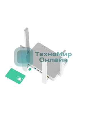 Интернет-центр Keenetic KN-4910 с модемом 4G, Mesh Wi-Fi 5 AC1200 и 4-портовым Smart-коммутатором