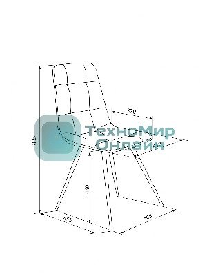 Стул для дома Бюрократ CH-K1_4 комплект 4 шт черный Holland 75 металл черный на ножках