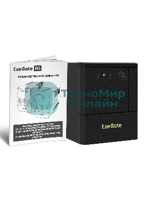 Источник бесперебойного питания ExeGate Power NB-2200.LED.AVR.8C13 (2200VA/1300W, LED, AVR, 8*C13, батарея 12V 9Ah - 2 шт., металлический корпус, Black)