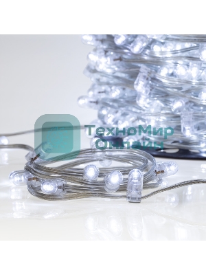Гирлянда Neon-night LED Клип-лайт 12 V, прозрачный ПВХ, 150 мм, цвет диодов белый