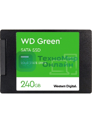 Накопитель SSD WD Green WDS240G3G0A, 240Gb, SATA III, 2.5
