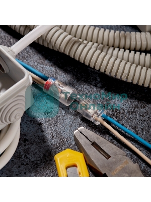 Экспресс-клемма Rexant СМК 2273-2x2R проходная разъемная 2 полюса 2х2-проводная 0,5-2,5 мм² (50 шт/уп)