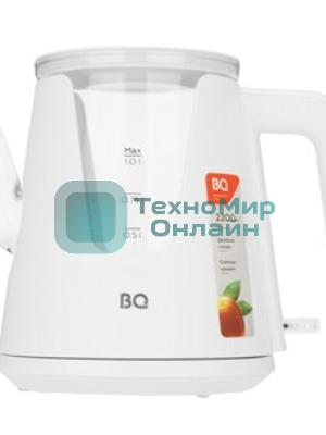 Электрочайник BQ KT0046DW белый, 1 л, 2200 Вт, скрытый нагревательный элемент