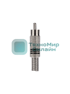 Разъем штекер PROconnect RCA металл под винт ZN черный/красный