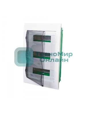 Бокс СП EASY9 встраив. с прозрачной дверью 3ряда 36мод. SchE