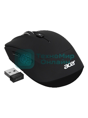 Мышь беспроводная Acer OMR050 черный, 1600 dpi, радиоканал, Bluetooth, USB, кнопки - 6