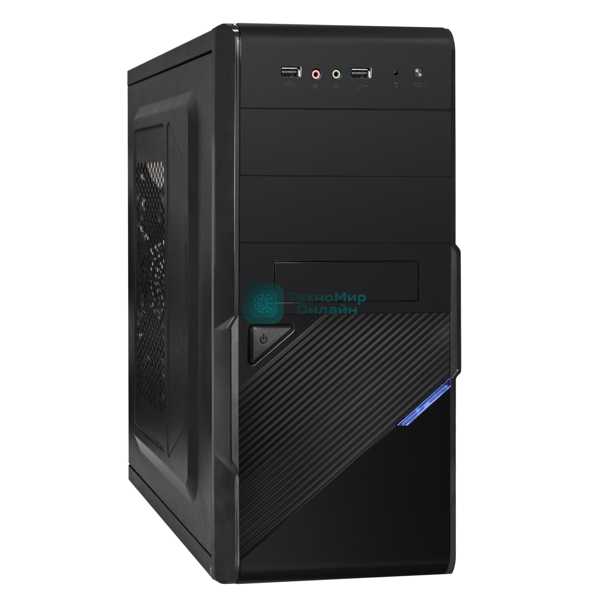 Компьютерный корпус ExeGate EX284022RUS Minitower BA-201 Black, mATX, (без БП), 2*USB, Audio
