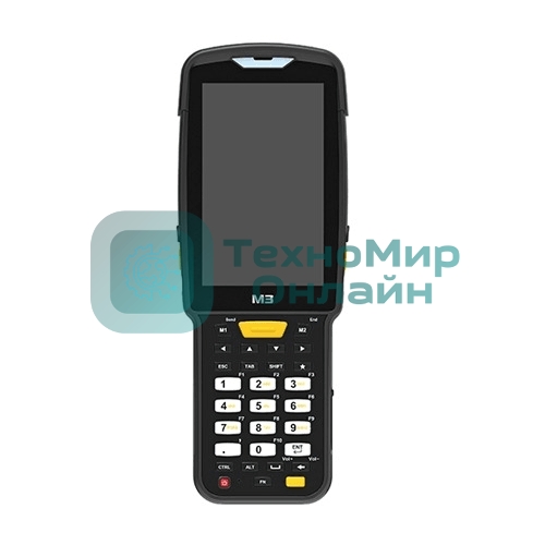 Терминал сбора данных M3 Mobile Android 10.0 GMS, WVGA, 802.11 a/b/g/n/ac, SE4770 2D Imager Scanner(Straight Shooter/0° Scan), Rear Camera, BT, GPS, NFC(HF), 4G/64G, 30-Key Alpha Numeric & Function, Extended Battery is included and Bullet Proof Film, Hand Strap are attached. Requires Cradle and Power Supply for charging. (sold se