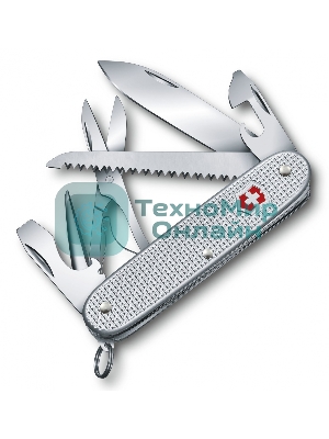 Нож Victorinox Farmer X Alox, 93 мм, 10 функций, алюминиевая рукоять, серебристый
