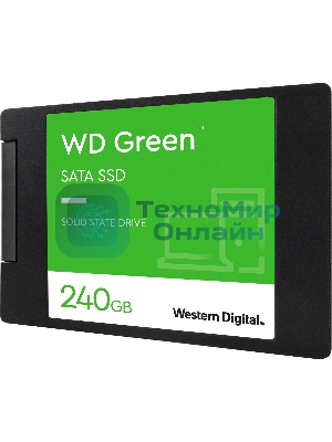 Накопитель SSD WD Green WDS240G3G0A, 240Gb, SATA III, 2.5