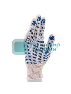 Перчатки трикотажные, с ПВХ точкой, 10 класс Россия