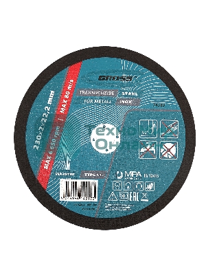 Круг отрезной по металлу Gross 230 х 2,0 х 22,2 мм, WA36TBF
