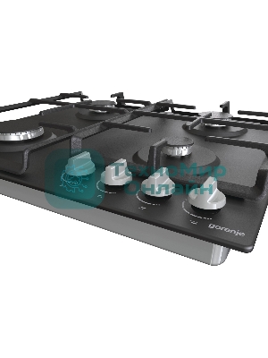Газовая варочная панель Gorenje G641EXB, 4 конфорки, металл, черный