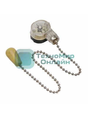 Выключатель Rexant для настенного светильника c деревянным наконечником Silver блист.