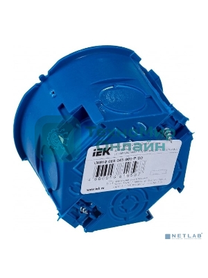 Коробка установочная С3 d68х45 для полых стен (с саморезами и пластик. лапками) IEK UKG10-068-045-000-P-UO