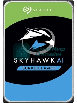 Жесткий диск Seagate HDD SATA 8Tb, SkyHawk Surveillance, 7200 rpm, 256Mb buffer, ST8000VX009, 1 year
