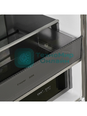 Холодильник Maunfeld MFF183NFBE черный трехкамерный 270/135л морозилка снизу, NoFrost, Side by Side