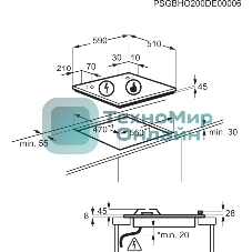 Газовая варочная панель Electrolux KGG6407K черный