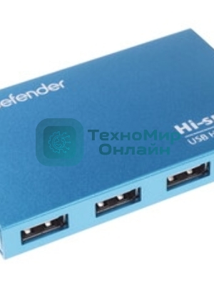 USB-концентраторы Defender Septima Slim, USB 2.0, USB 7 портов, блок питания/USB