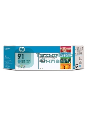 Картридж струйный HP 91 C9470A Pigment (775 мл) светло-голубой для DJ Z6100