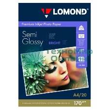 Бумага Lomond 1101305 A4/170г/м2/20л./белый полуглянцевое для струйной печати