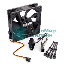 Вентилятор для корпуса Gembird черный, 92 мм, 2000 об/мин, 22.5 дБ, 3 pin