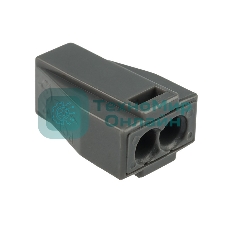 Экспресс-клемма с пастой Rexant 2-проводная до 2,5 мм², серый (100 шт./уп.) (773-302)