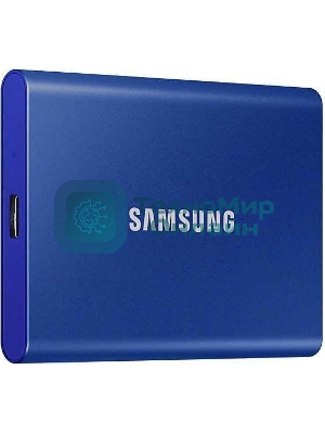 Внешний SSD Samsung T7, 2TB, USB 3.2 Gen 2 Type-C, R/W 1050/1000, синий