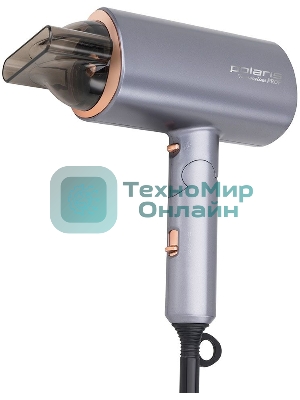 Фен Polaris PHD 2090ACi Tourmaline PROF графит/розовое золото, 2000 Вт, компактный, ионизация