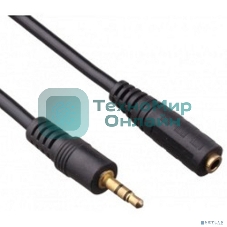 Удлинитель звуковой Exegate (3.5мм Jack M - 3.5мм Jack F) 3.0м позолоченные разъемы