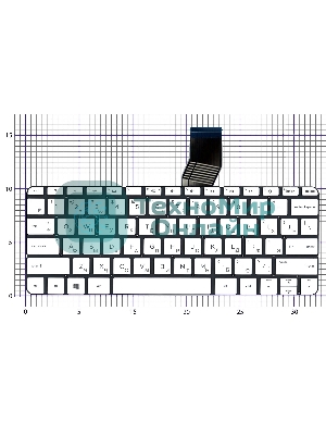 Клавиатура для ноутбука HP Stream 11-ak белая