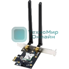 Сетевой адаптер Wi-Fi + Bluetooth Asus PCE-BE6500 BE6500 PCI Express 2ант.