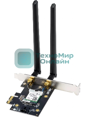 Сетевой адаптер Wi-Fi + Bluetooth Asus PCE-BE6500 BE6500 PCI Express 2ант.