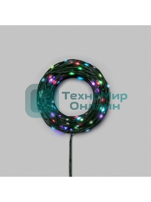 Умная гирлянда Neon-night Роса с крупными каплями 30м 300 LED RGB мягкий зеленый провод IP20 USB