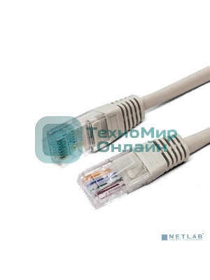 Кабель патч-корд, Filum FL-U5-2M U/UTP 5e cat. 2м, 26AWG(7x0.16 мм), омедненный алюминий (CCA), PVC, серый