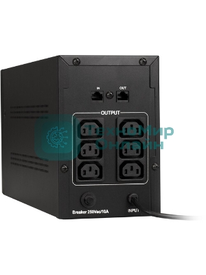 Источник бесперебойного питания ExeGate EX292801RUS SpecialPro UNB-1600.LED.AVR.2SH.3C13 1600VA/950W, LED, AVR, 2*Schuko+3*C13, съемн.кабель, металлический корпус, черный