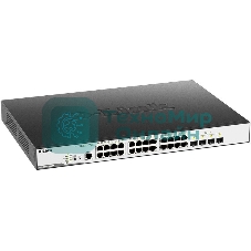 Коммутатор D-Link Switch DGS-3000-28XMP/B1A Управляемый коммутатор 2 уровня с 24 портами 10/100/1000Base-T и 4 портами 10Gbase-X SFP+ (24 порта с подд