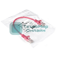 Патч-корд ExeGate EX286372RUS UTP-RJ45-RJ45-5e-0,3M-LSZH-RD, UTP, cat.5e, LSZH, 0.3м, красный