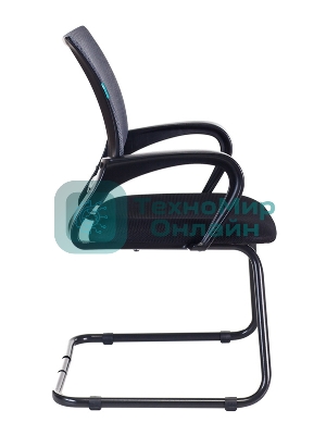 Кресло Бюрократ CH-695N-AV/DG/TW-11 серый/черный, экокожа, 120 кг, механизм качания