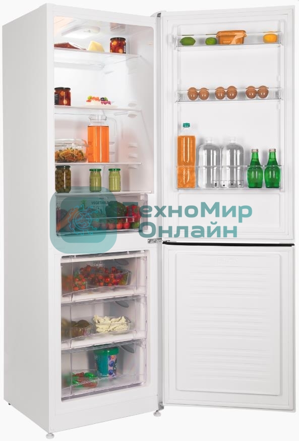 Холодильник Nordfrost NRB 132 W белый двухкамерный 205/100л морозилка снизу