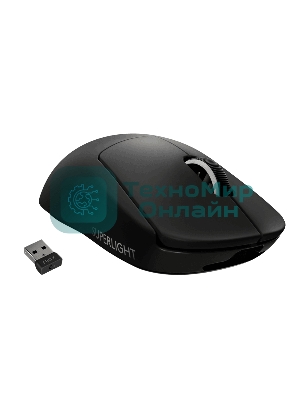 Мышь беспроводная Logitech G PRO X SUPERLIGHT черный, 25600 dpi, радиоканал, USB, кнопки - 5