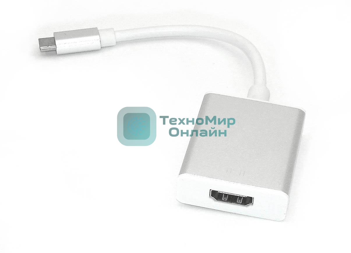 Адаптер Type-C на HDMI, серебро